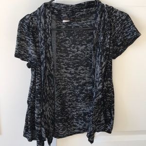Sheer black and gray cardigan